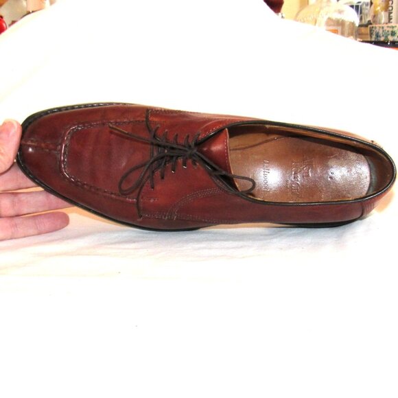 Allen Edmonds Cognac Brown Dellwood Oxfords Size 8.5 D Split-Toe Good Cond main image 6